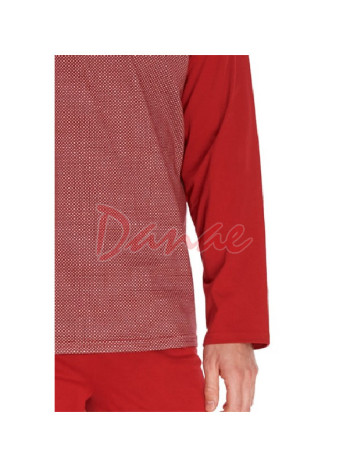 Nadmerné pánske pyžamo Victor červená