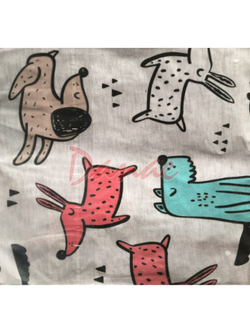 Detská nočná košeľa so psíkmi - krátky rukáv