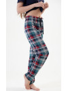 Dámske pyžamové nohavice s károvaným vzorom
