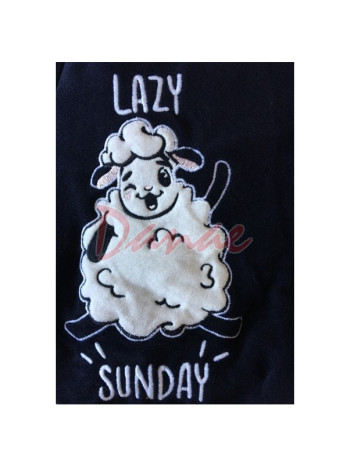 Teplý dámsky overal na zips Lazy Sunday s ovečkou