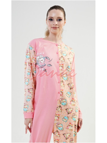 Dámsky overal so sovičkami Have a nice day ružová