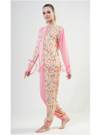 Dámsky overal so sovičkami Have a nice day ružová