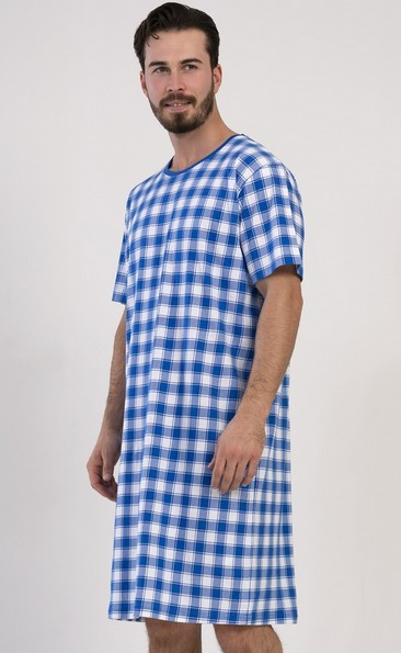 Pánska nočná košeľa Gazzaz Cube modrá