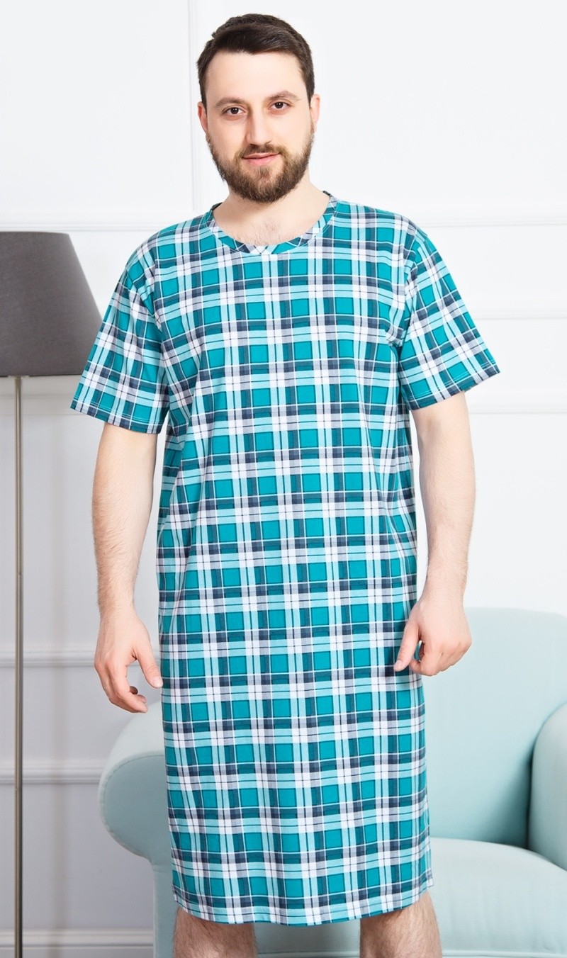 Pánska nočná košeľa Gazzaz Cube zelená
