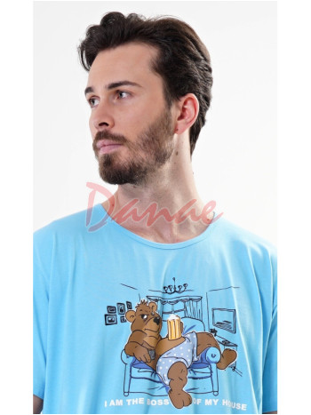 Pánska nočná košeľa s obrázkom Medveď pán domu