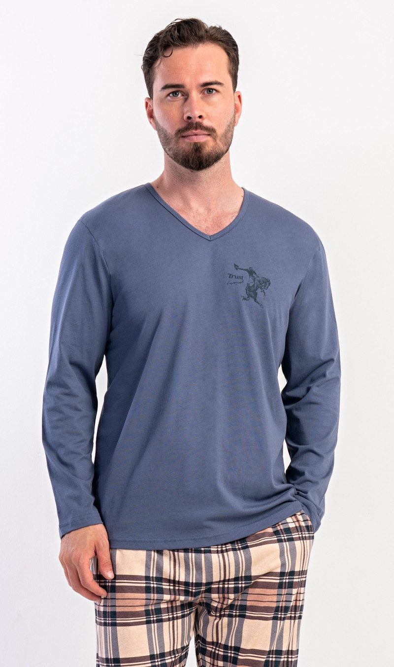 Pánske bavlnené pyžamo dlhé Trust