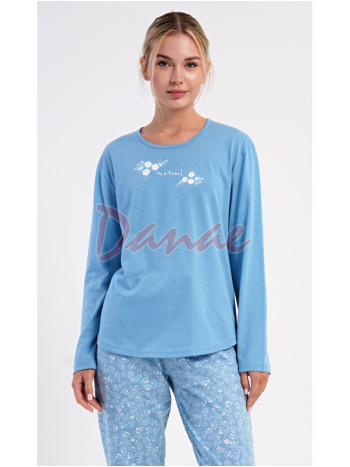 Dámske pyžamo dlhé s kvetmi Natural