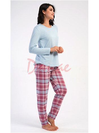 Dámske pyžamo dlhé Dominica modrá