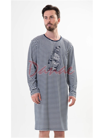 Pánska nočná košeľa v námorníckom štýle Wind waves