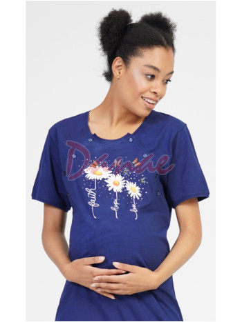 Materská nočná košeľa modrá - Láska - Viera - Nádej