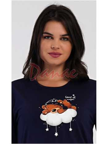 Dámske pyžamo dlhé s medvedíkom na obláčiku