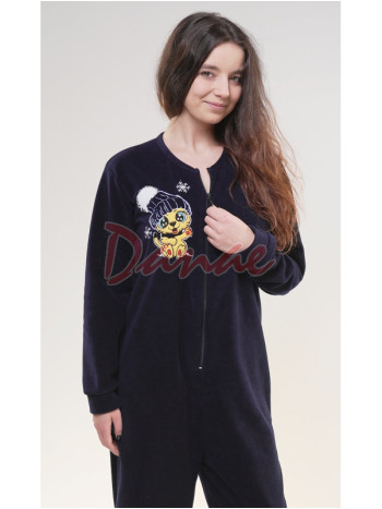 Dámsky polarový overal na zips Tigrík