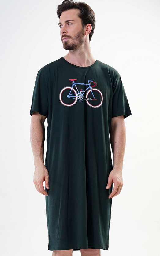 Nie som starý, som štýlový - pánska nočná košeľa zelená