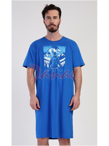 Pánska nočná košeľa krátky rukáv Mountain