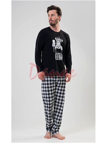 Pánske pyžamo s opicou dlhé Time to drink