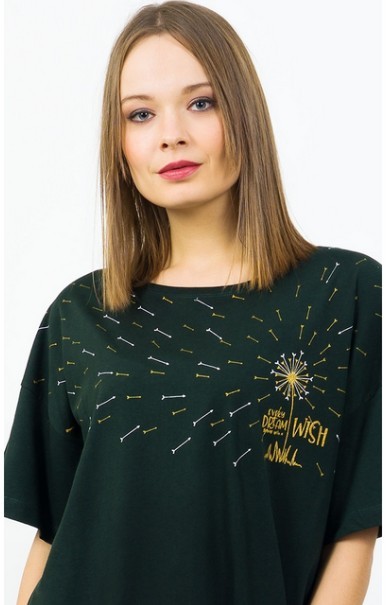 Dámska nočná košeľa krátky rukáv Wish