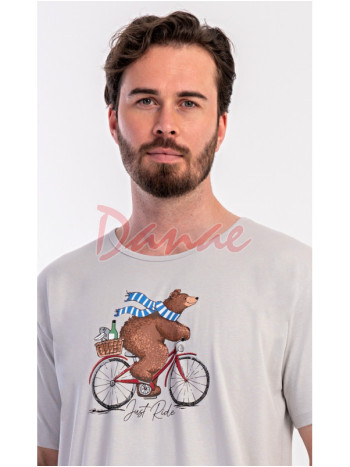 Pánska nočná košeľa krátky rukáv Just Ride