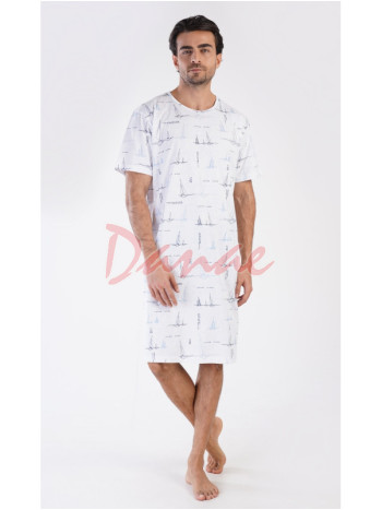 Pánska nočná košeľa krátky rukáv Plachetnice