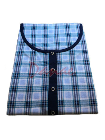 Károvaná dámska nočná košeľa Regina modrá