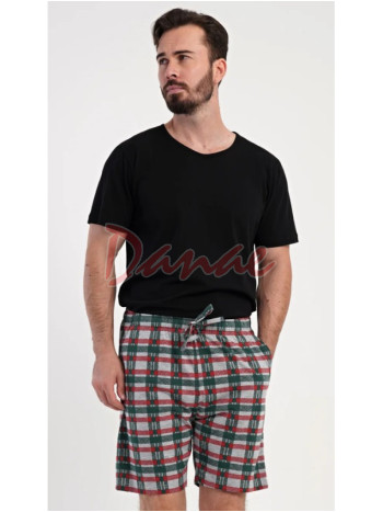 Pánske pyžamové šortky kárované Vienetta Paul