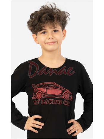 Chlapčenské dlhé bavlnené pyžamo Racing Car